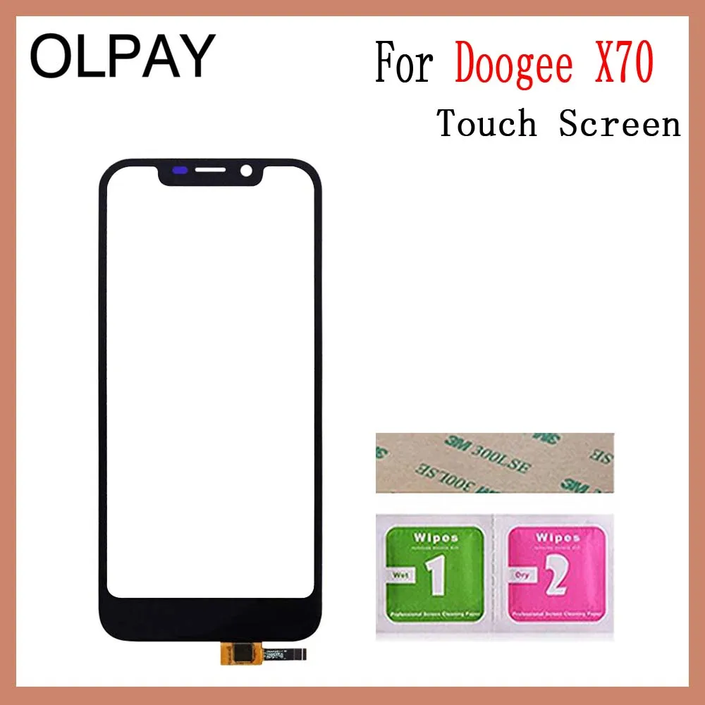 OLPAY 5,5 ''Для Doogee X70 X 70 сенсорный экран стекло дигитайзер панель объектив сенсор стекло Бесплатный клей и салфетки