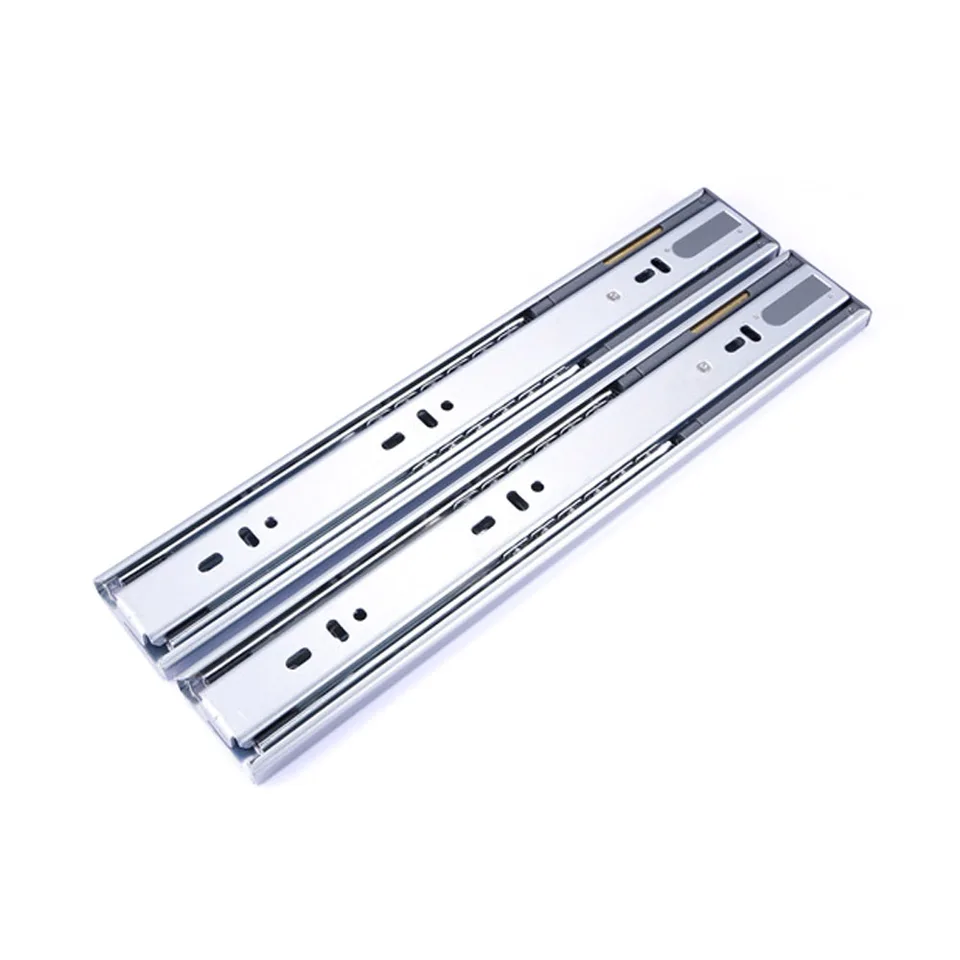 2pcs 12 Inch Three Quarter Damping Buffering Track Silencer Furniture File Cabinet Drawer White Extension Sliding Rail Pulley Slides Aliexpress