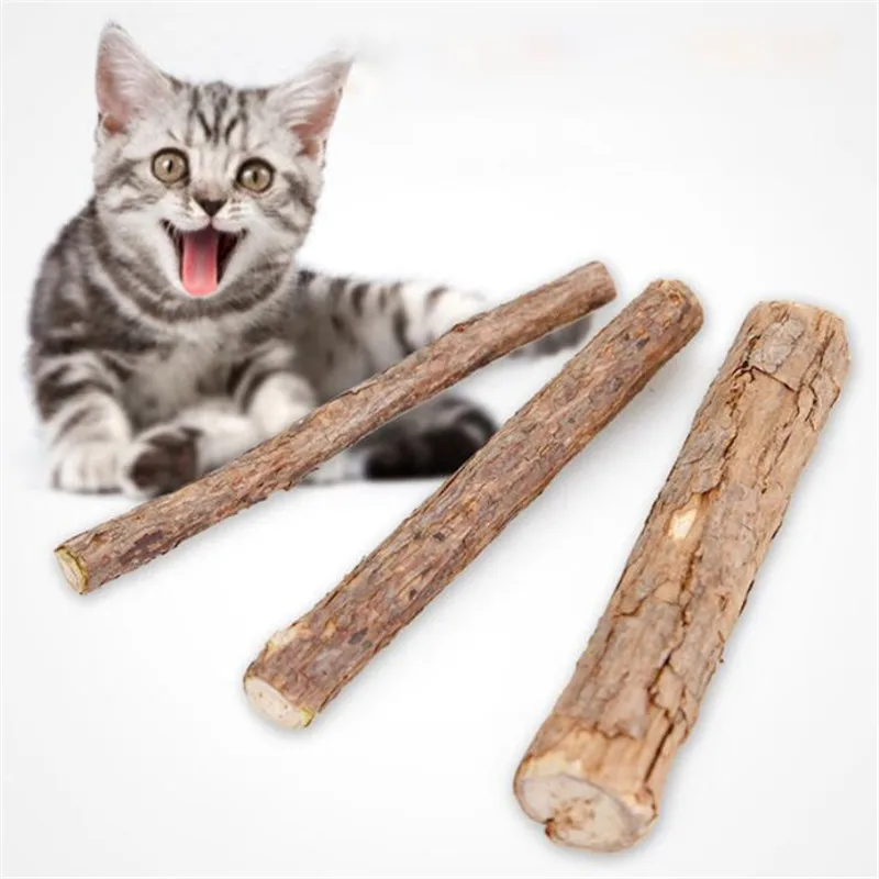 

10PC/20PC Natural Catnip Pet Cat Toy Molar Toothpaste Branch Cleaning Teeth Silvervine Matatabi Cat Snacks Sticks