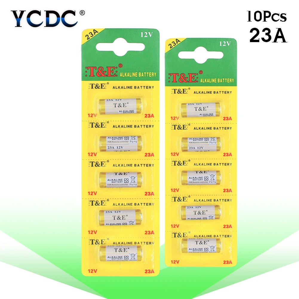 Замена 5 x 23A 12V щелочные батареи 23AE MS21 A23 V23GA батарея для радиоуправления - Цвет: 10 PCS
