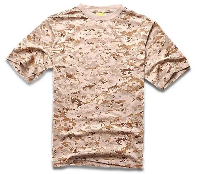 Новая уличная камуфляжная Футболка Мужская дышащая армейская тактическая Боевая футболка Военная сухая камуфляжная походная футболка охотничья рубашка - Цвет: Digital Desert