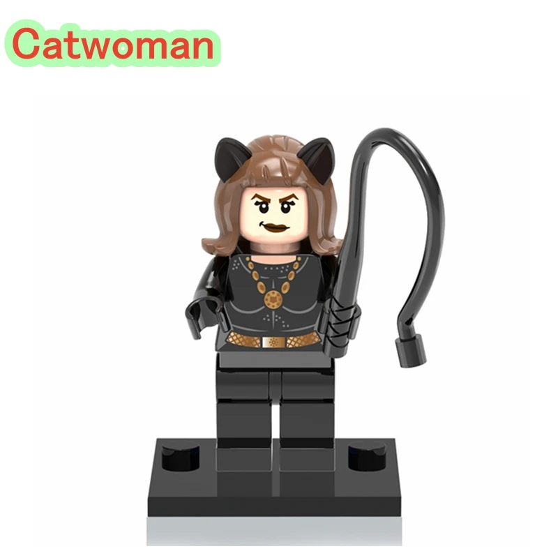 

Catwoman DIY Blocks Bricks Legoing DC Comics Super Heroes Batman Selina Kyle Models & Building Toy Blocks For Children