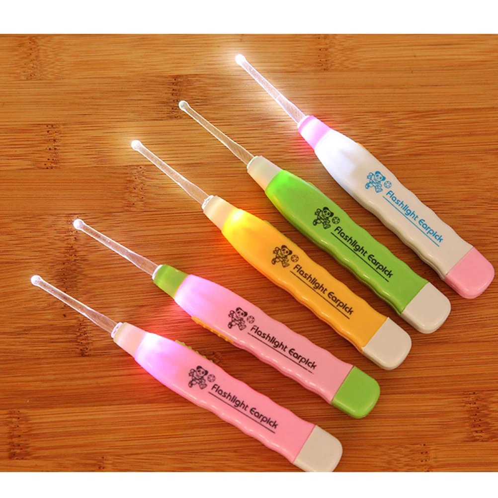 baby care Ear Syringe spoon with flashlight cleaning ears light ershao plastic earwax cleaner wholesale