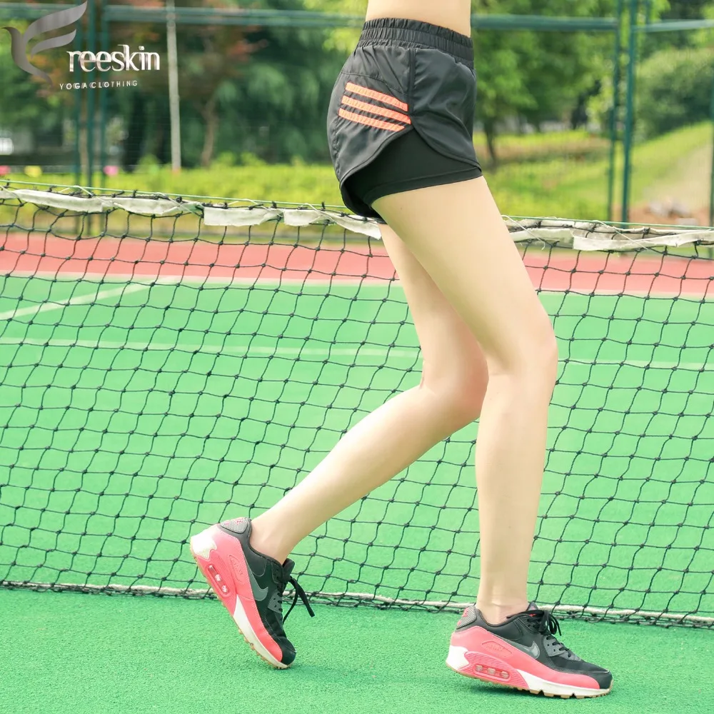 

Zhangyunuo Women Sports Shorts Stripe Running Sportwear Active Yoga Shorts For Fitness Gym Workout Clothes for Women
