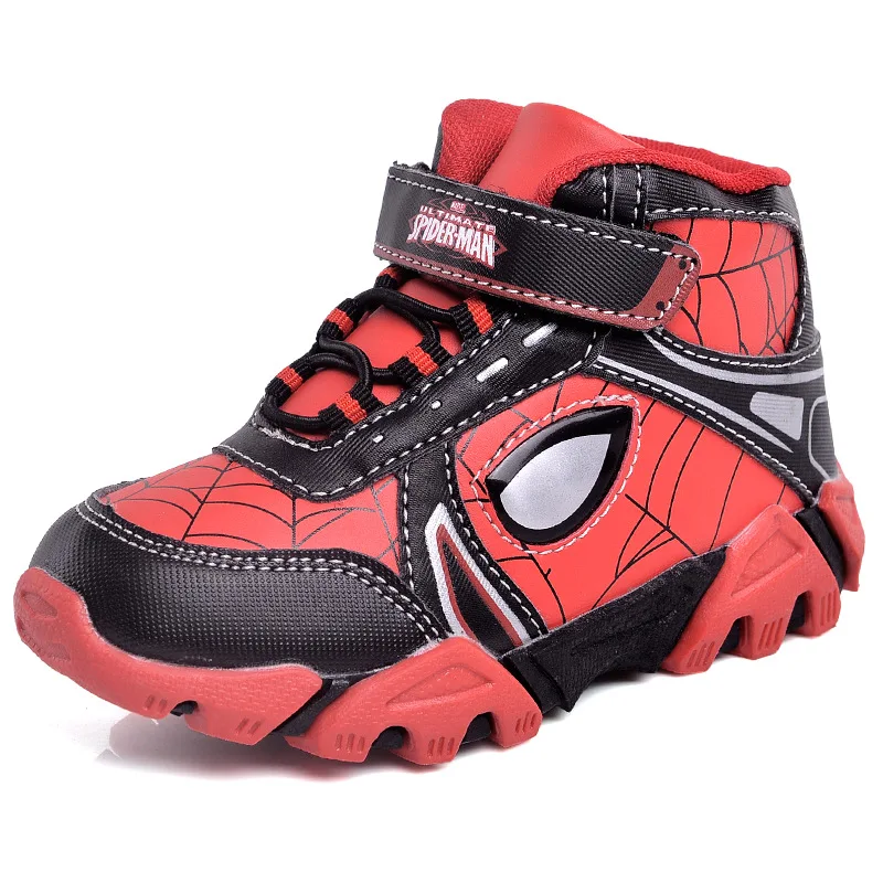 

2019 Fashion Boys Shoes Kids Sneakers Spiderman Shoes For Children Soft Sports Running Shoes Breathable Spider-Man 4-10 Yr