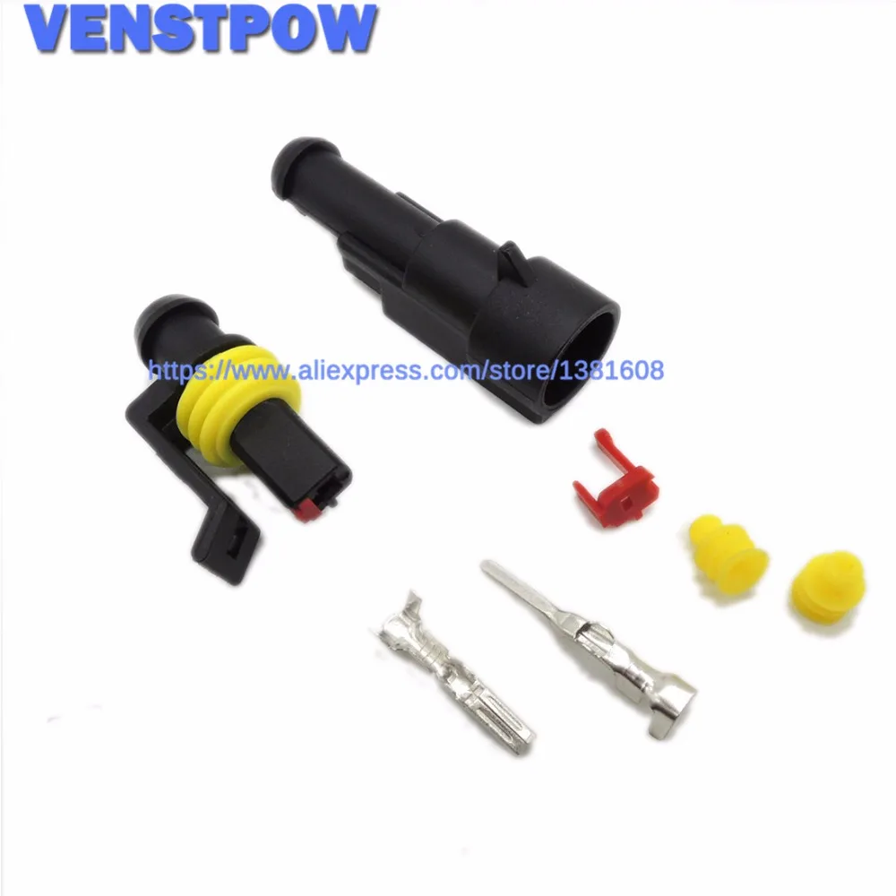 

5 комплектов 1,5 комплект 1 pin Way Female Male Super seal Waterproof Electrical Wire разъем автомобильной вилки