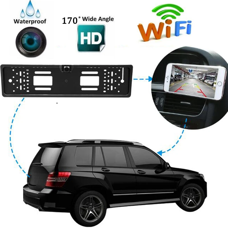 2018 новейшая 170 угловая беспроводная Wifi Автомобильная камера заднего вида с