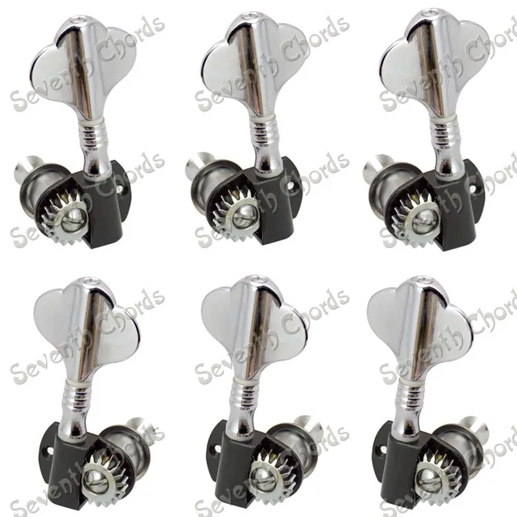 איכות גבוהה סט 3R3L Chrome גיטרה כוונון יתדות מכונת Heads מקלט רדיו בס חשמלי