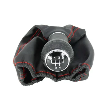 

5 Speed Car Gear Shift Knob With Boot And Red Line For Seat Arosa 1997 1998 1999 2000 2001 2002 2003