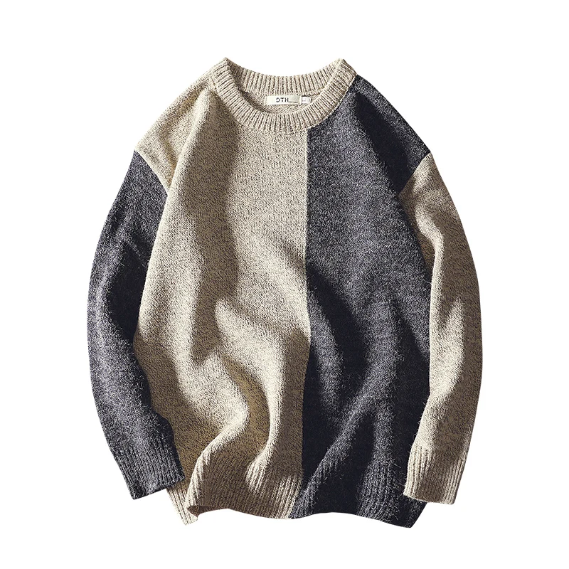 Свитер Для мужчин 2019 Прибытие Повседневный пуловер Для мужчин зима шею Цвет соответствия качества Трикотажные Брендовые мужские теплые