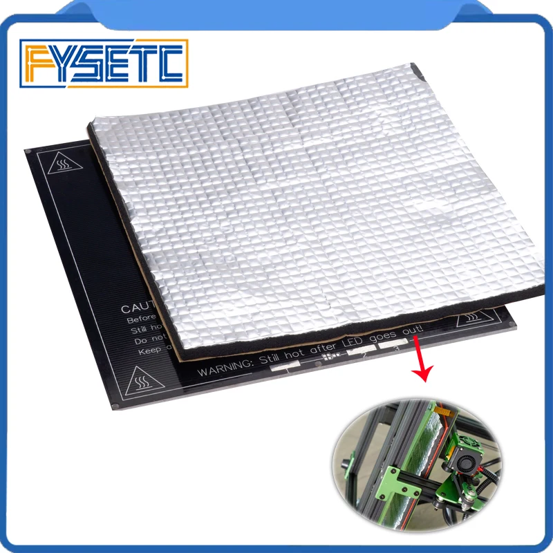 1 قطعة السرير التدفئة العزل القطن 200 ملليمتر/300 ملليمتر احباط ملصقا ذاتية اللصق العزل القطن 10 ملليمتر سمك طابعة 3d