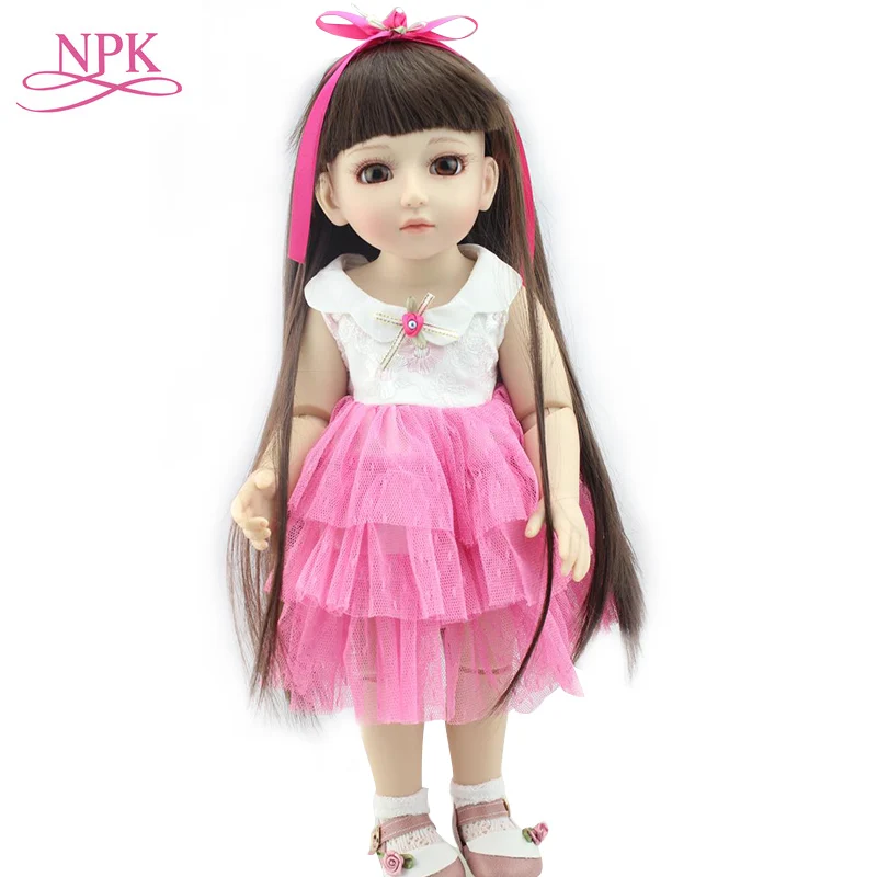 Горячая ручной работы BJD Кукла Прекрасная Мода BJD Reborn кукла 45 см 1/4 SD/BJD куклы с подвижными суставами длинношерстная девочка кукольный домик игрушки подарок