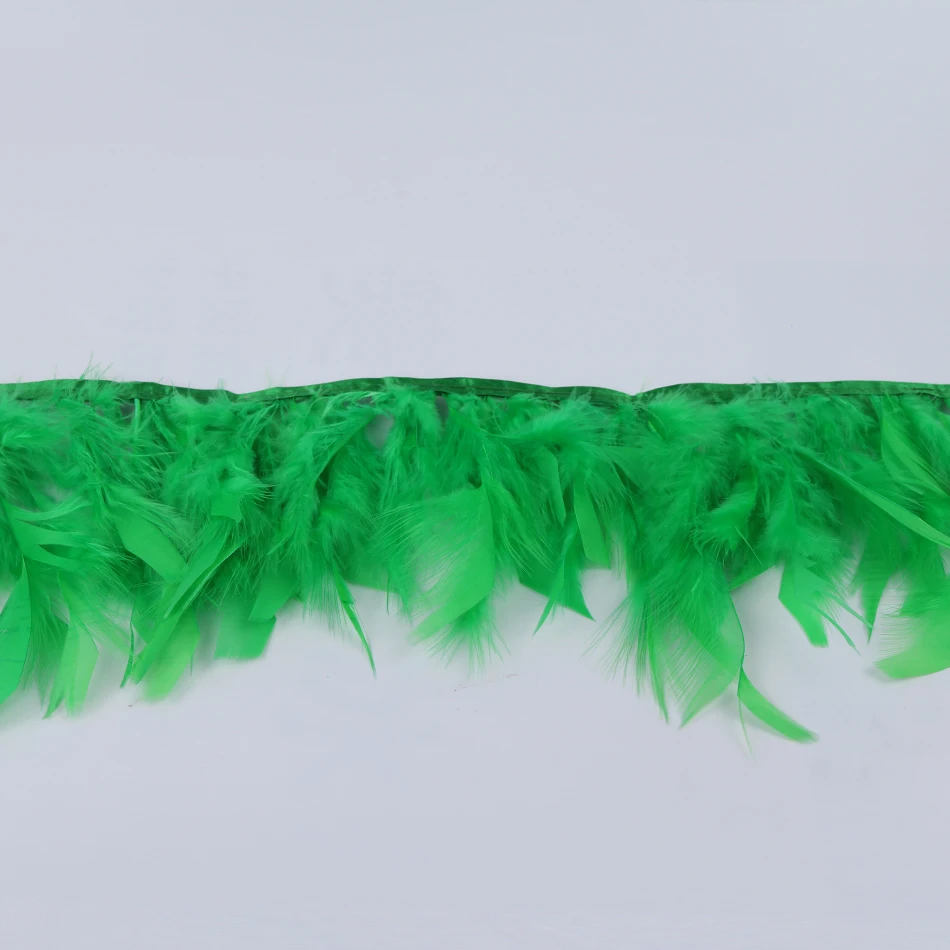 8 grass green chandelle turkey feather trims 6