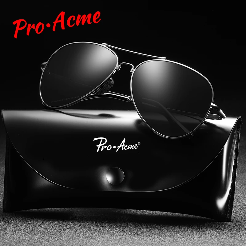 Pro Acme, классические ретро очки пилота, мужские Поляризованные сгибающиеся с памятью, металлическая авиационная оправа, солнцезащитные очки для мужчин, для вождения, PA1190