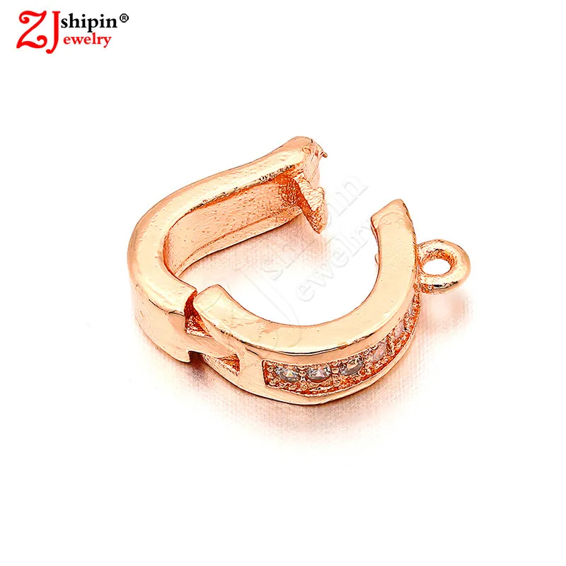 

ZJSHIPIN new fashion micro-set CZ zircon jewelry accessories clip for DIY necklace discovery production