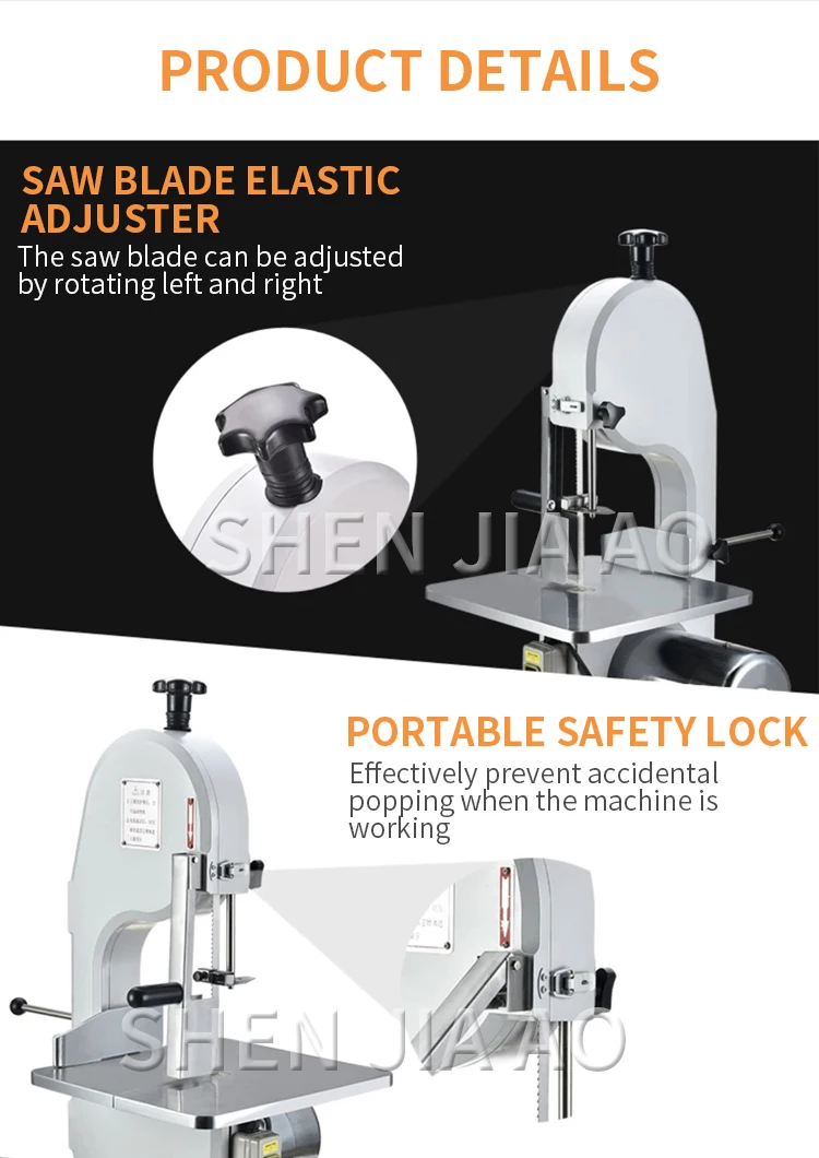 CB-001 Электрический пильный станок/коммерческий Настольный Режущий ребро согласно кости резки замороженного мяса машина электрическая