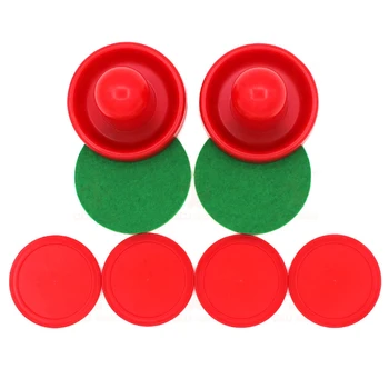 

Air Hockey Accessories 76mm Goalies & 52mm Puck Felt Pusher mallet Adult Table games entertaining toys