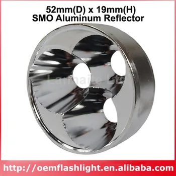 

52mm(D) x 19mm(H) SMO Aluminum Reflector for 3 x Cree XM-L (1 pc)