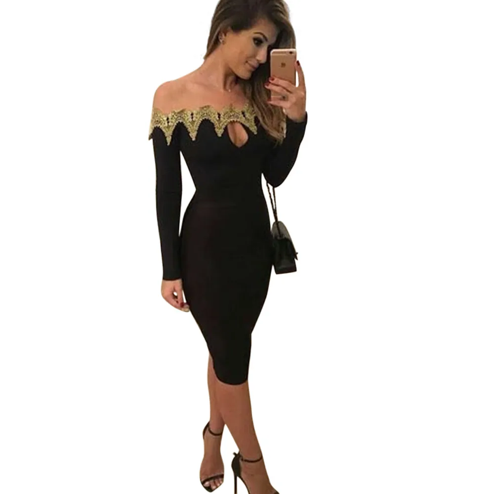 Black sheath dress with long sleeves shirts