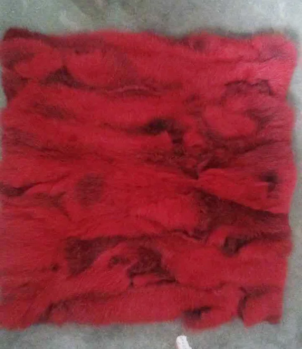 CX-D-17B наволочка из натурального кроличьего меха в стиле пэчворк almofada из натурального кроличьего меха диванная подушка cojines диван - Цвет: Красный