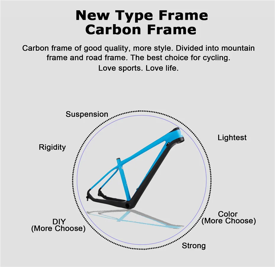 Deacasen 29er frames 14/15/16/17/19 inch carbon mountain bike frameset