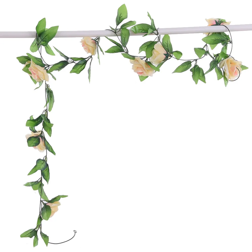 

New Arrival Rose Flower Rattan Home Wedding Decor 8 Colors Rose Wine Bouquet Wedding Party Home Decoration With 9 Flowers