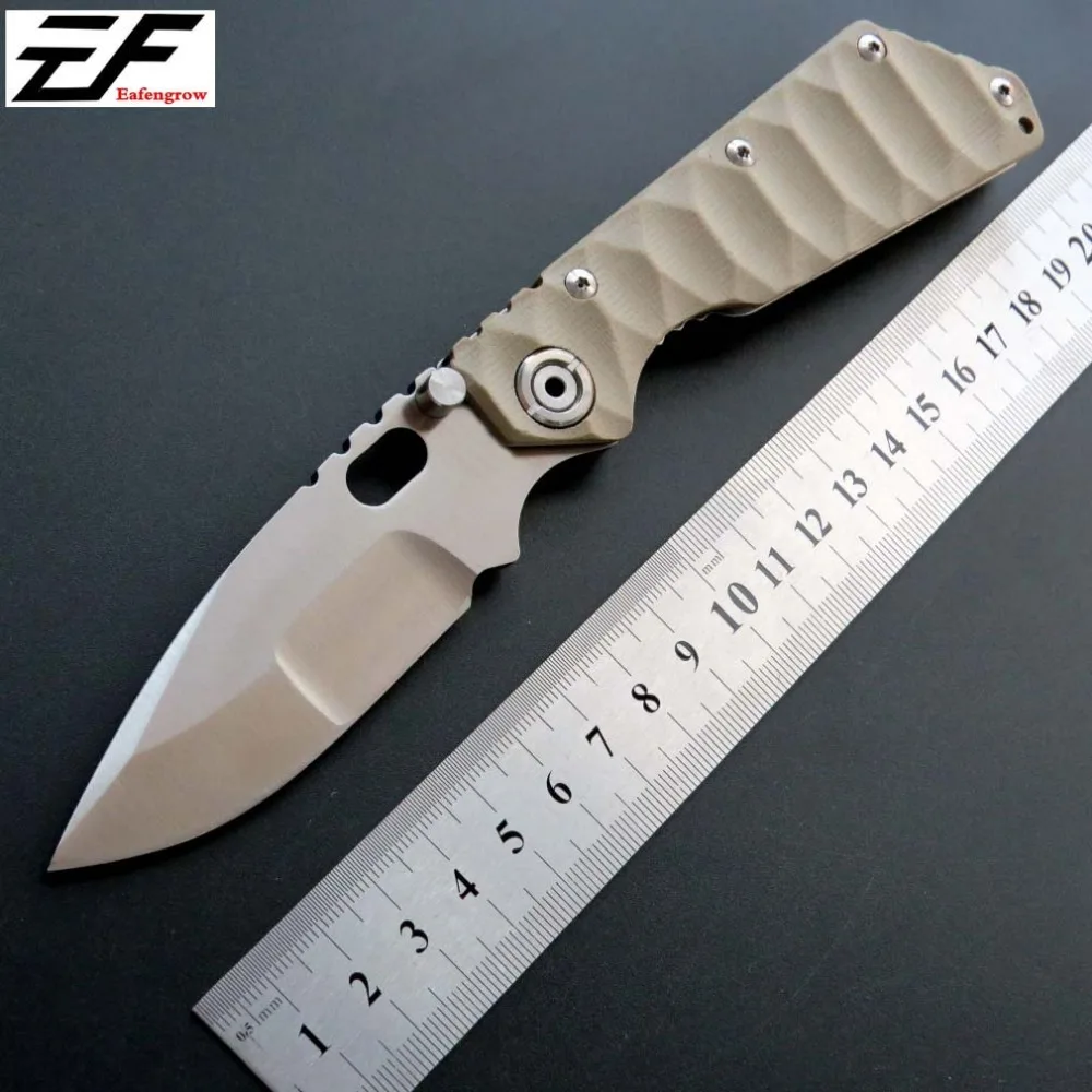 

ST-2 Folding Knives Tactical Camping Knife 5Cr Steel Blade G10 and Steel Handle EDC Pocket Tools