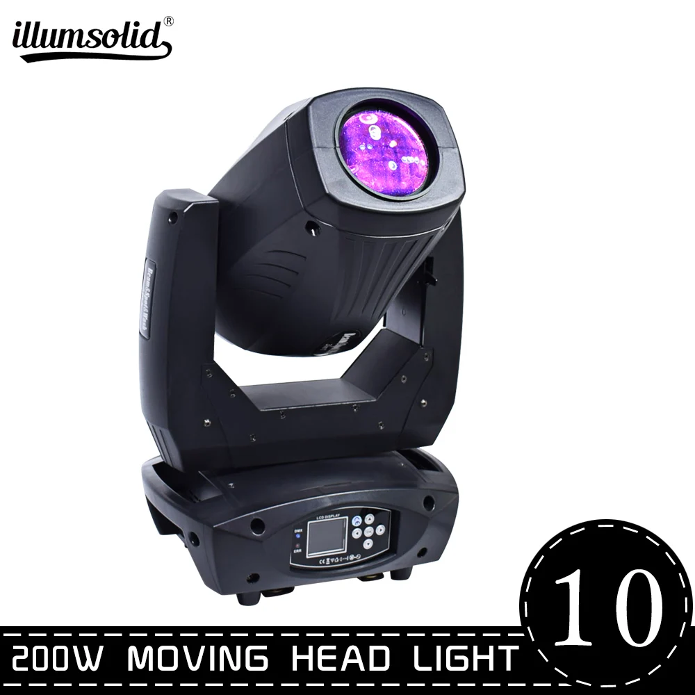 

200W Full Color Led Spot Gobo Pattern Moving Head Light for Stage 10pcs/lot