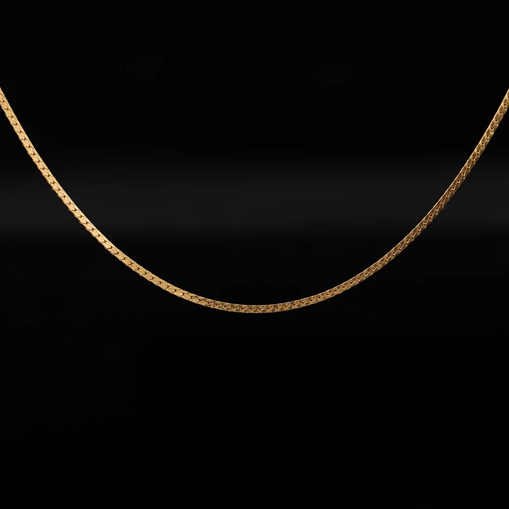 St. kunkka Новое модное веревочное ожерелье из золотых цепей с подвеской для женщин Чокеры Воротник плоская цепочка 24K желтое золото Заполненные ювелирные изделия
