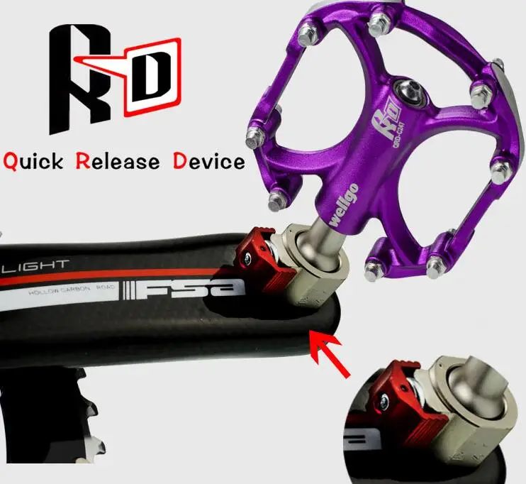 Wellgo Быстроразъемное устройство педаль QRD1 QRD2 для M111 KCF01AC M194 R146 C247 M079 R120B