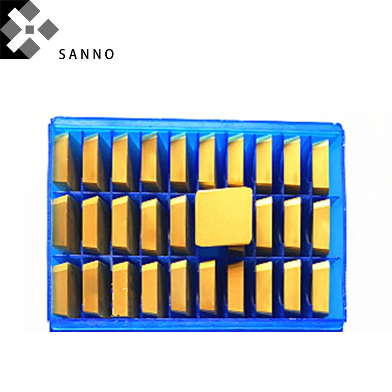 30PCS  XC161008 coating of titanium milling inserts black  yellow coating cnc carbide mills inserts (6)