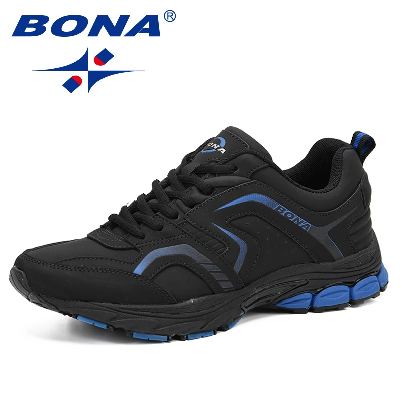 BONA/дышащие кроссовки; мужская повседневная обувь; chaussure homme; модные кроссовки; мужская обувь на плоской подошве со шнуровкой; zapatillas mujer Zapatos De Hombre