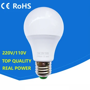 2016 NEW LED Lamp E27 3W 5W 7W 9W 12W 15W  220V 110V LED Bulb Light SMD2835 Fast Heat Dissipation High Bright Lampada LED Lamps