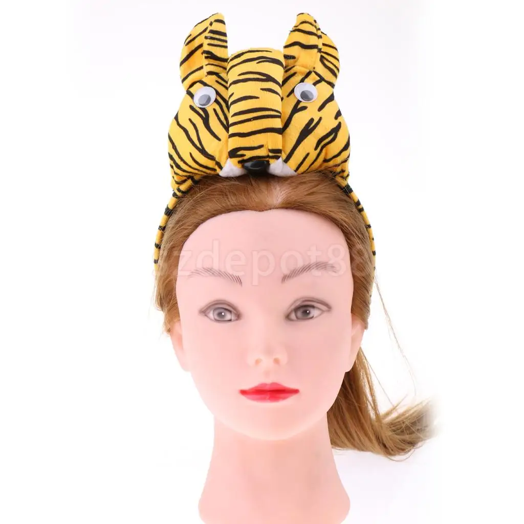 Set of 3pcs Birthday Girls Boys Kids Cartoon Bear Bee Monkey Costume Set Headband Bowtie Tail Fancy Dress Party Accessories