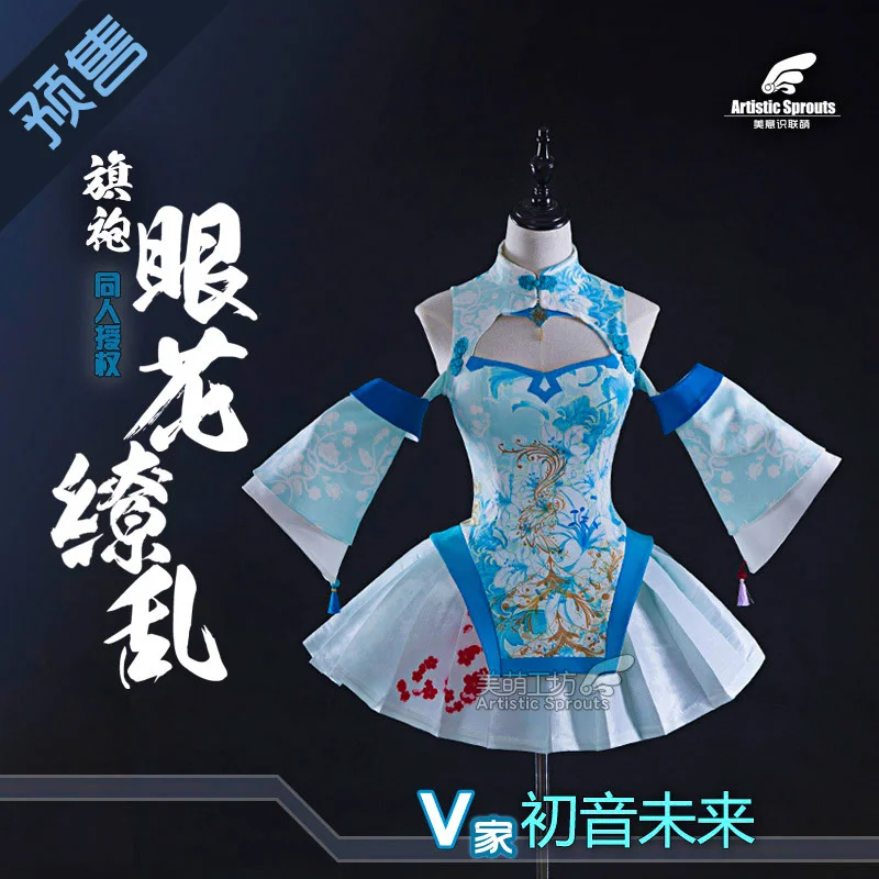 Японское аниме VOCALOID SweetDevil Miku Yanhe Kagamine Rin Yowane Haku Megurine Luka Qipao китайское стильное