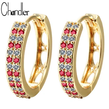 

High Quality 2 Rows Cut Crystal Half Earrings Rhinestone Plated 316L Stainless Steel Earrings For Women Jewelry