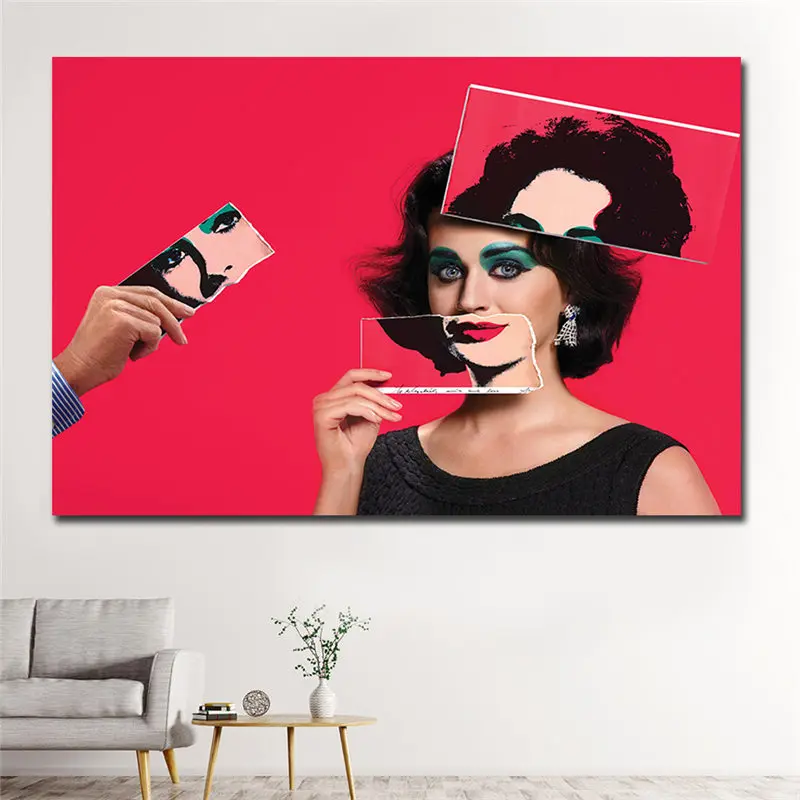 

Pop art Beautiful Lady painting cuadros wall pictures oil painting for living room wall art qurdros decoracion free shipping