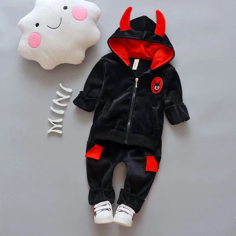 

Baby Boys Clothing Sets Spring Autumn Kids Boys Tracksuits Hooded Sport Suit Girls Clothes Children fleece warm Casual Set