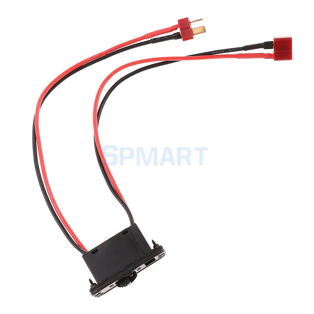 

High Current T Plug On Off Switch with 18AWG 400mm Extend Wire for RC Lipo Battery ESC