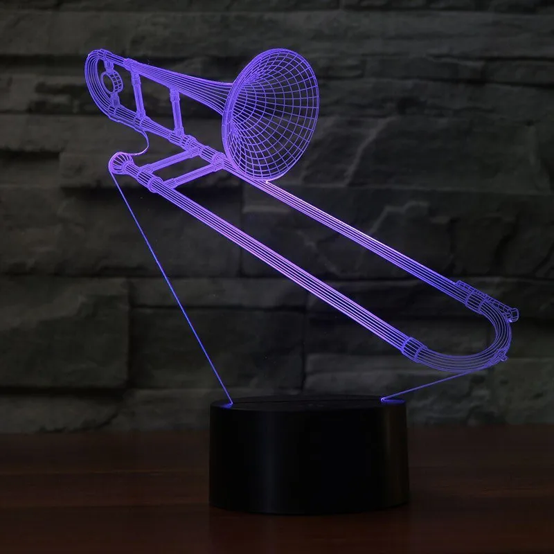  3D Music Musical Instruments 7 Color Led Night Lamps For Kids Touch Led Usb Table Lampara Lampe Bab - 32901367011