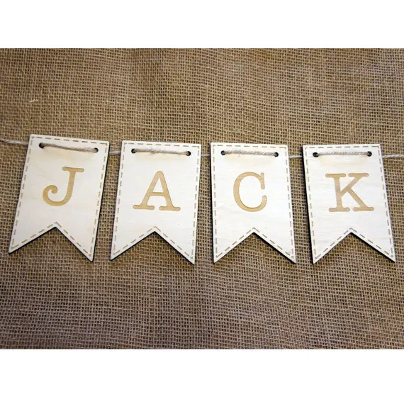 

Personalised Wooden Baby Bunting Save The Date Wedding Signs Anniversary wedding Party Decoration gift