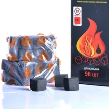 96 шт./кор. натуральный Cocobrico кальян уголь Narguile Премиум Кокосовая угольная кубики для трубка для кальяна Nargile Чича Sisha