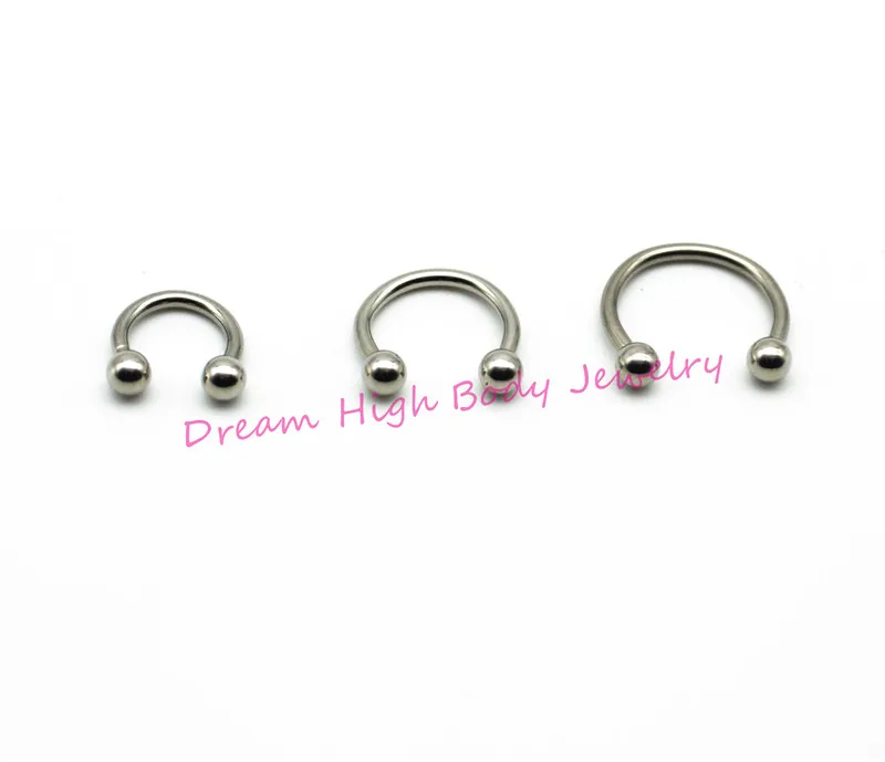 Générateur de fer à cheval SION L, ovale ine en acier, goujon antarctique, boule de piercing circulaire, bijoux de corps, matiques, boucle d'oreille CBR, 16G, 6mm, 8mm, 10mm, lot de 50 pièces