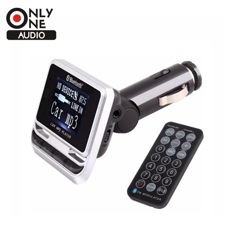 

ONLY ONE AUDIO Bluetooth Car MP3 Player Wireless FM Transmitter LCD Screen Car Kit with USB Charger Support TF Card Line-in AUX