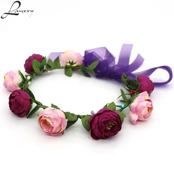 

Lanxxy 2018 New Camellia Flowers Crown Hair Accessories for Women Wedding Headbands Girls Floral Hairbands Hairwear