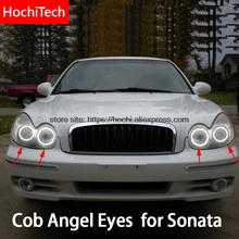 Для hyundai Sonata 2002 2003 2004 2005 COB Светодиодный дневной светильник Белый Halo Cob Led Ангельские Глазки кольцо без ошибок ультра яркий