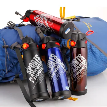 

800ml Large Capacity 304 Stainless Steel Thermos Mug Outdoor Hiking Cycling Self-driving Travel Portable Insulated Water Bottle
