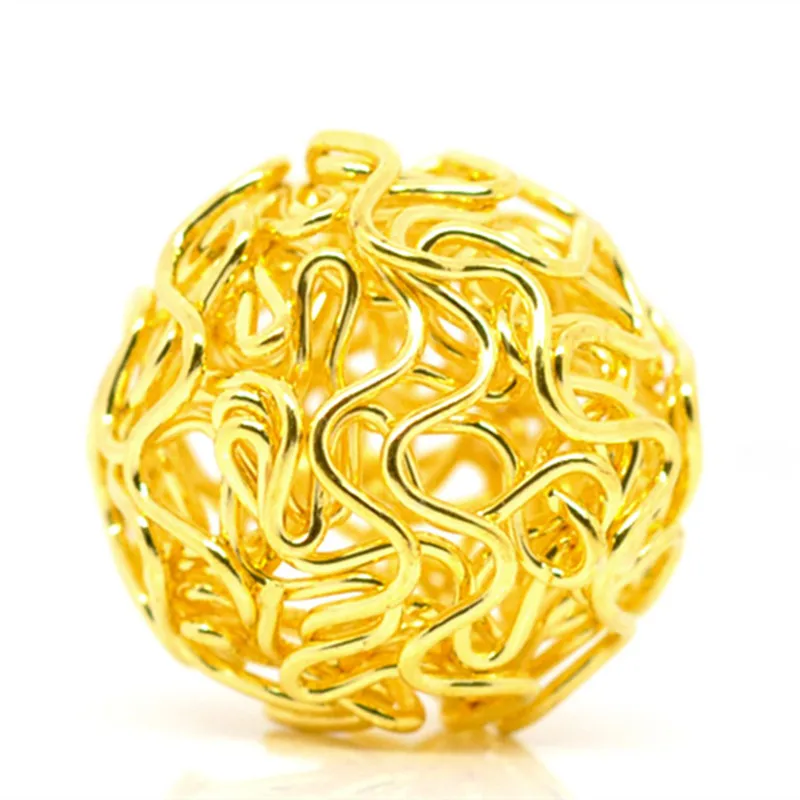 Wire Spacer Beads Hollow Metal Filigree Twist Charms Jewelry DIY Making Findings