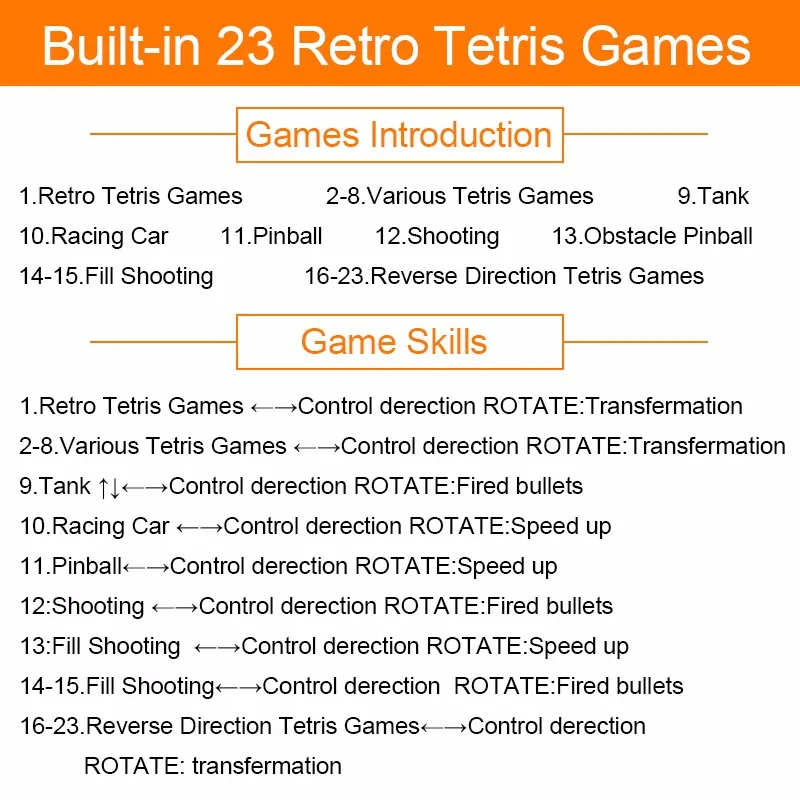 Детские Классические плееры, портативная игровая консоль, Tetris, детский игровой контроллер