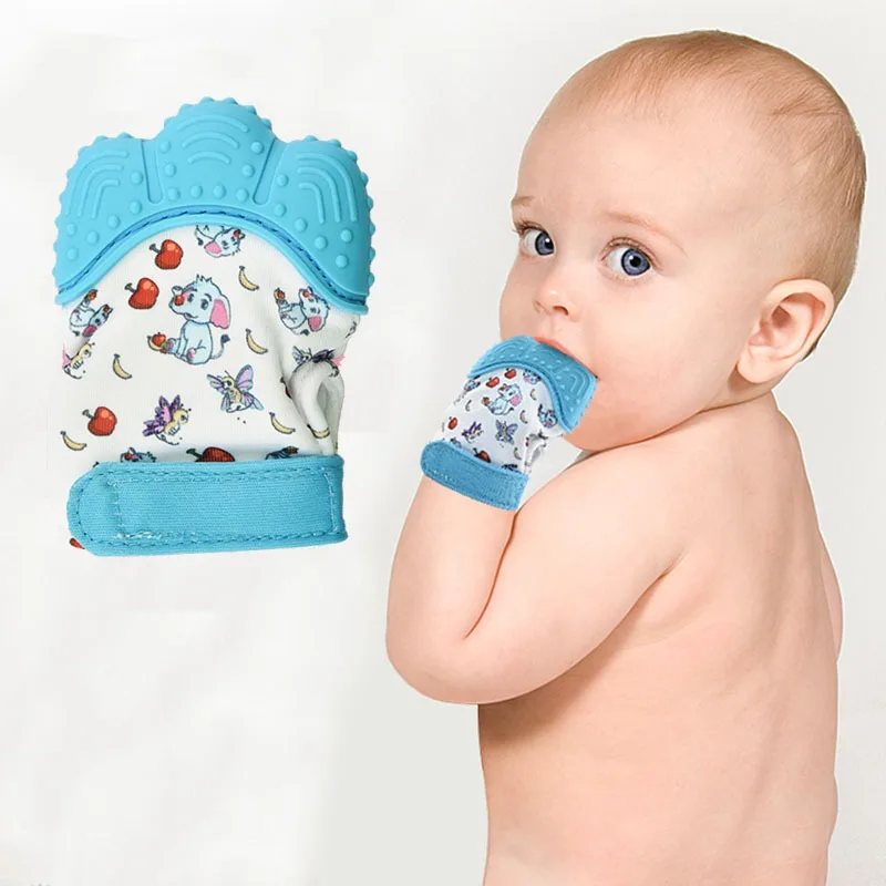 Toddler Toys 1pcs Baby Molar Gloves Baby Cartoon Anti Eating Gloves